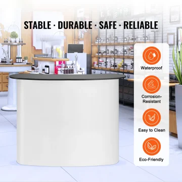 Portable Exhibition Counter Stand with Foldable Wall 2