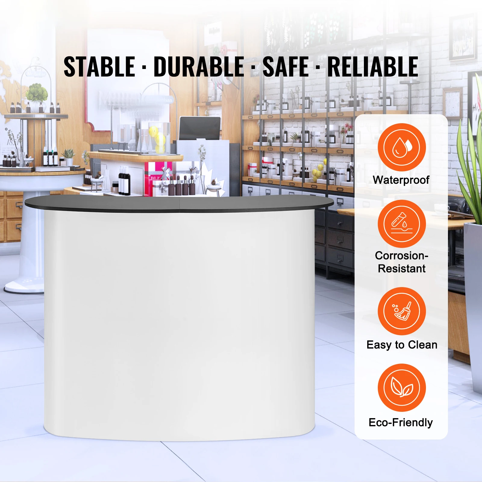 Portable Exhibition Counter Stand with Foldable Wall 2 | PricZone Portable Exhibition Counter Stand with Foldable Wall 2 | PricZone