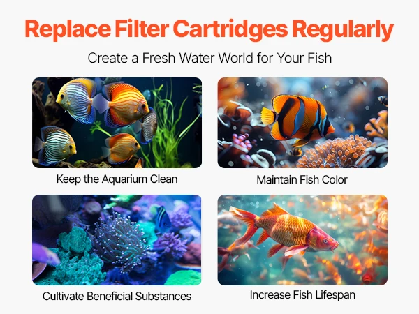 Succebuy Aquarium Filter Cotton 8Pcs Fishtank Replacement 18
