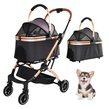 Pet Stroller for Dogs and Cats 2 In 1 Detachable Foldable 4 1 | PricZone