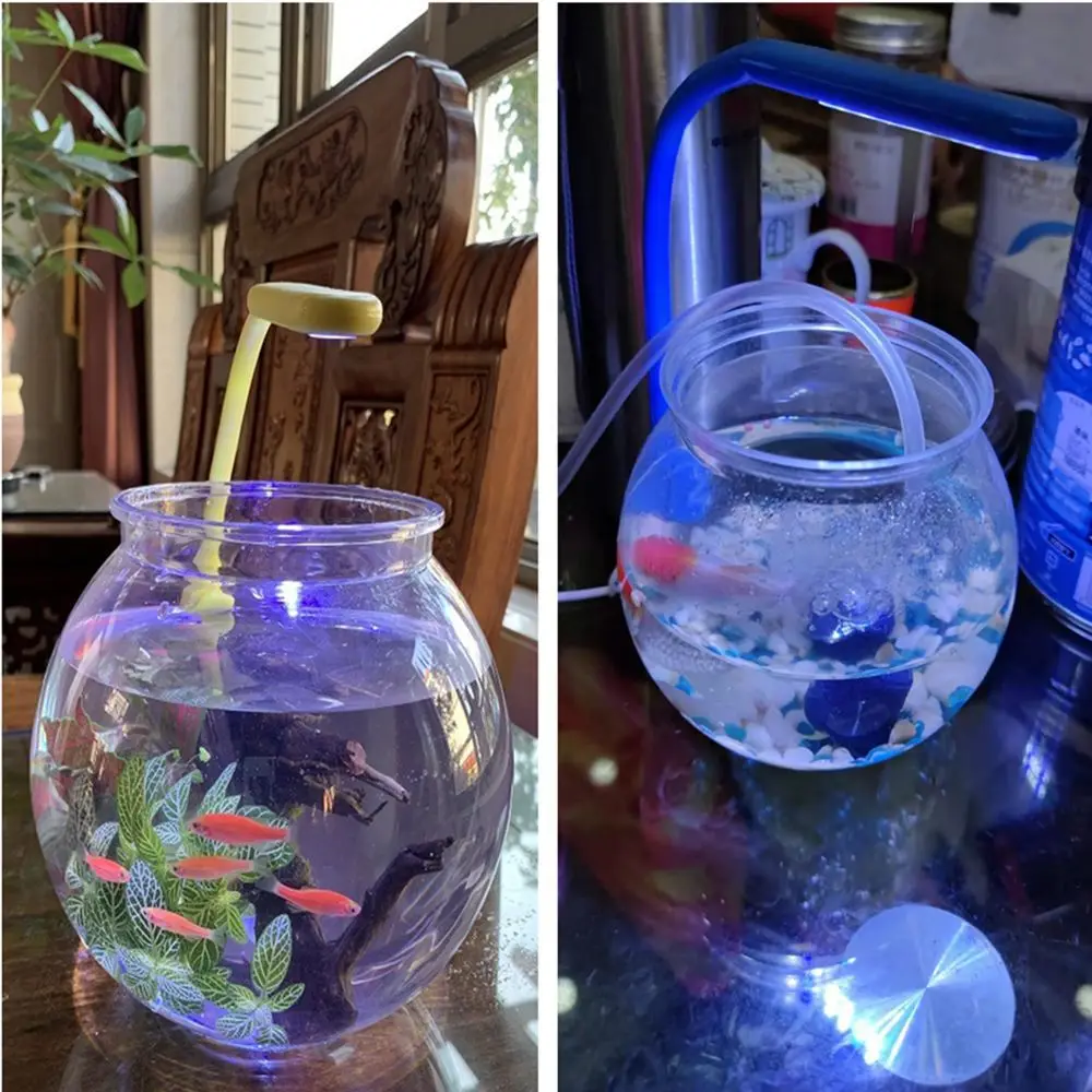 Fish Bowl Plastic L M S Sizes Desktop Aquarium Tanks Round 13