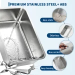 Dog Proof Litter Box Large Stainless Steel Cat with Lid XL 5 | PricZone