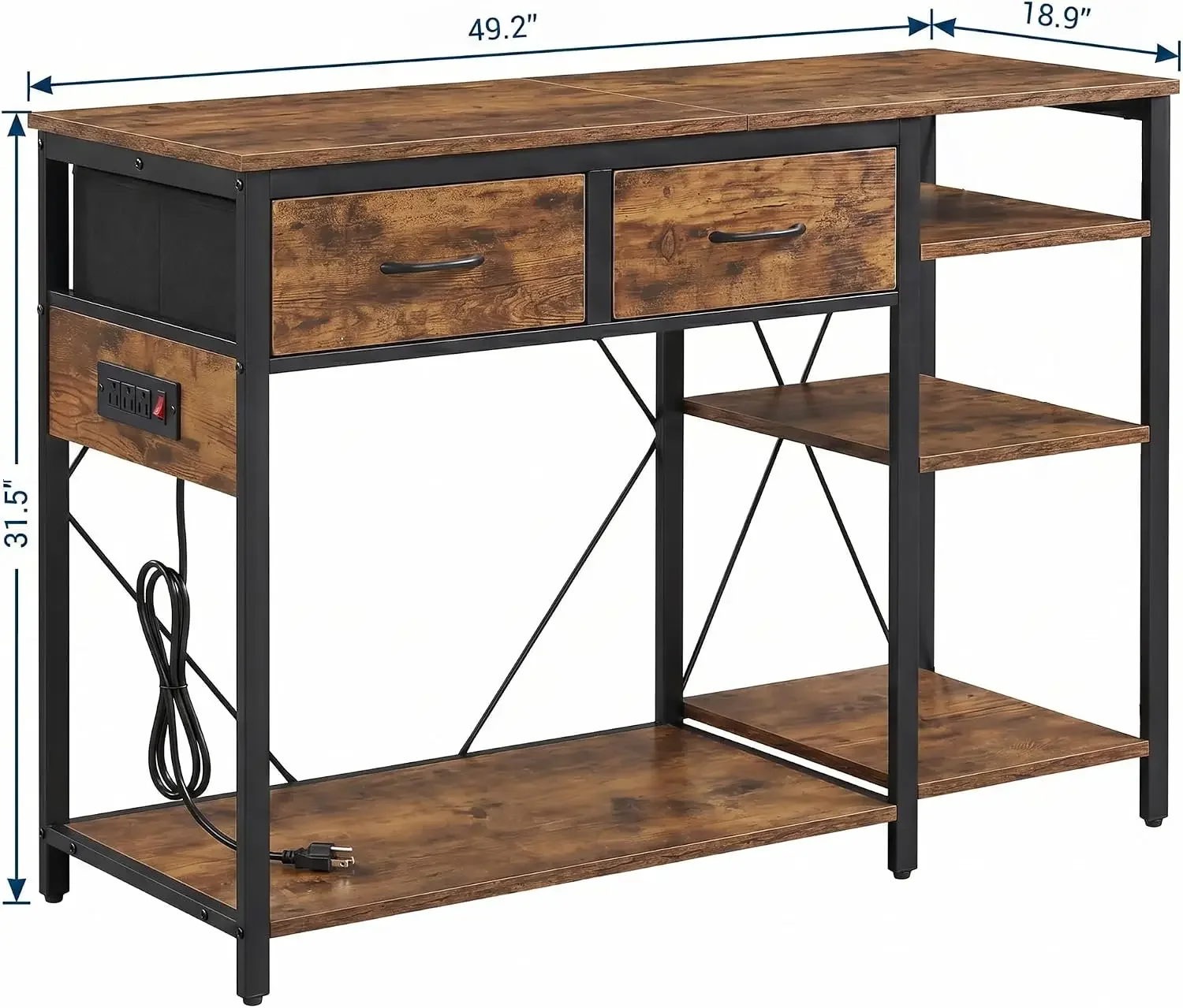 Aquarium Stand with Power Outlet for Fish Or Reptile Tank 10