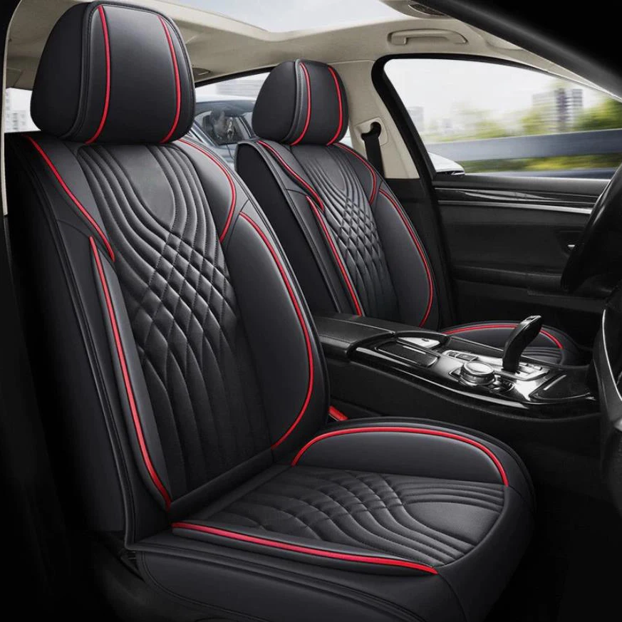 Complete Car Seat Cover Accessories Set for Dodge Leather 9