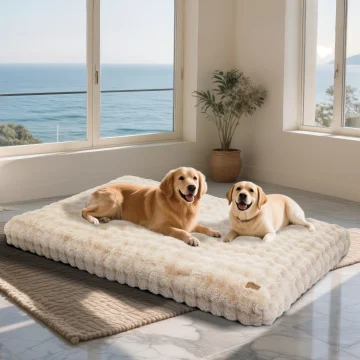 M-4Xl Ultra-Soft Plush Dog Bed Pet Cat Calming Sleeping 1