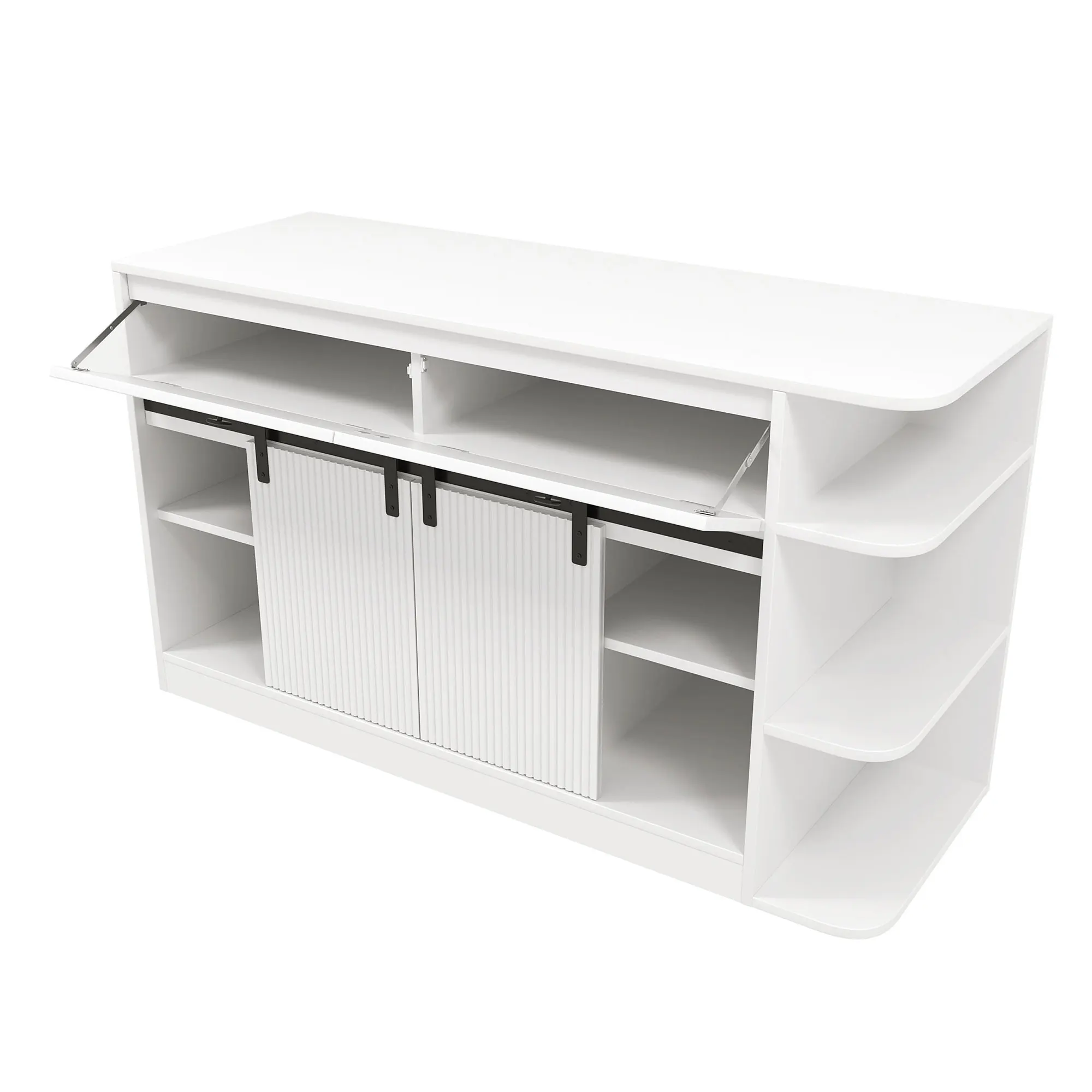 75 Gallon Aquarium Stand with LED Light Power Outlets 55-75 14