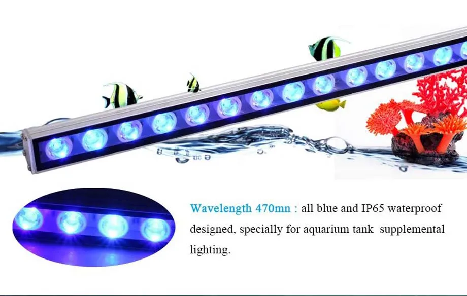 Populargrow Dimmable 115Cm LED Aquarium Light with All 9
