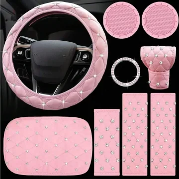 Shiny Rhinestone Car Interior Accessories Set 2