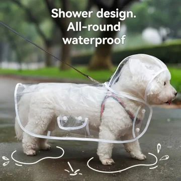 Waterproof Transparent Dog Raincoat for Small Dogs 2