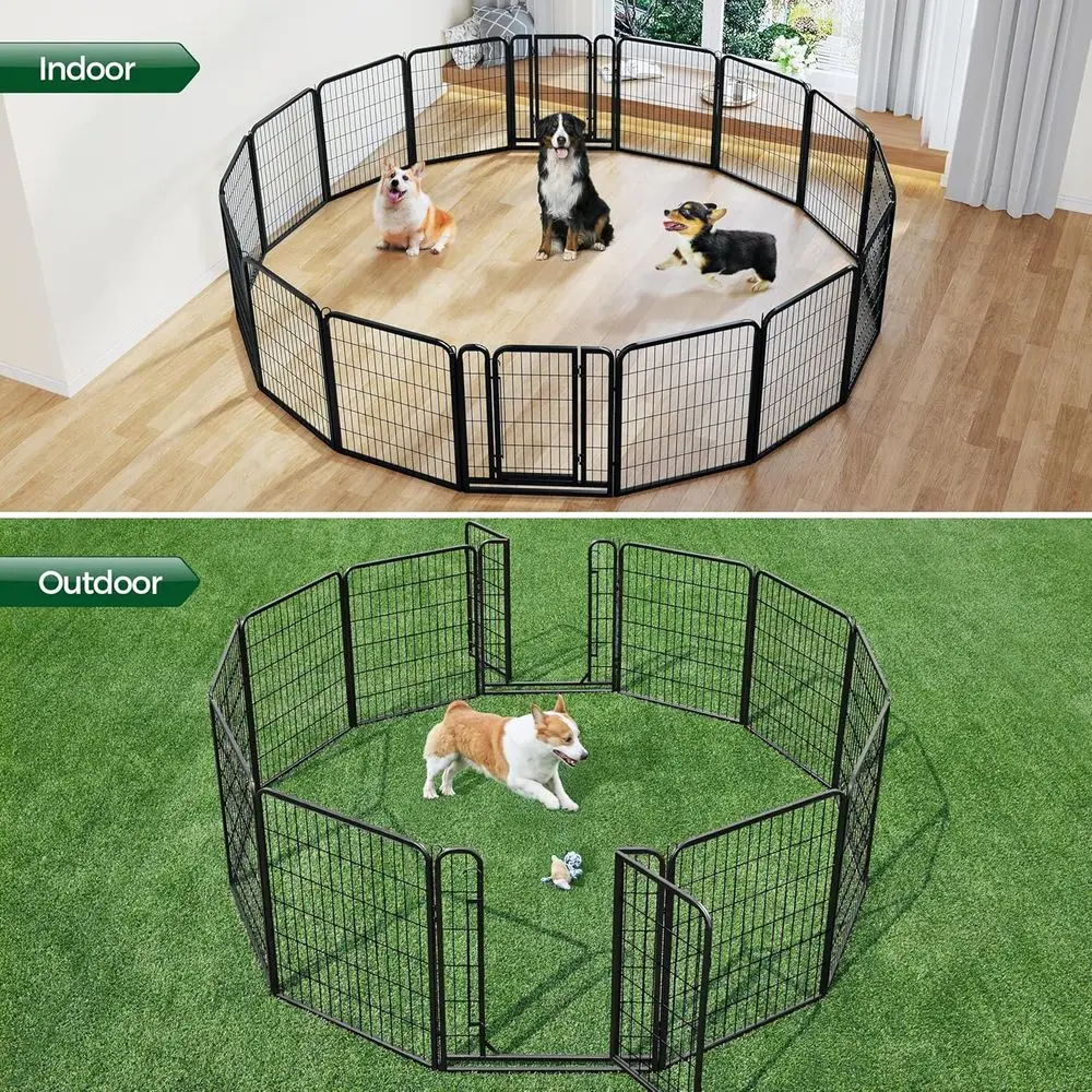 32in 16Panel Metal Dog Playpen Fence or Indoor Yard RV 3 | PricZone 32 in 16 Panel Metal Dog Playpen Fence or Indoor Yard RV 3 | PricZone