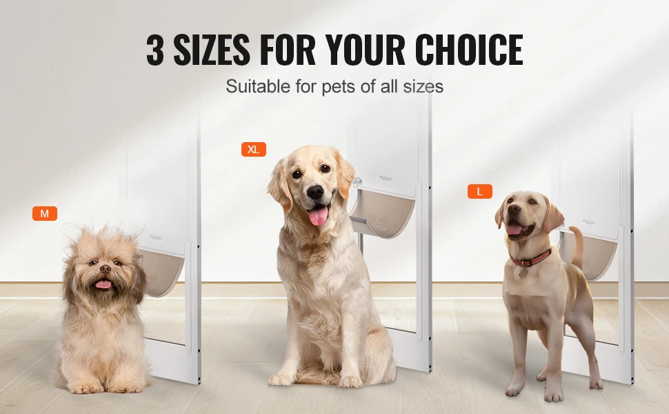 Succebuy Dog Door Sliding Glass Adjustable Height Doggy 14