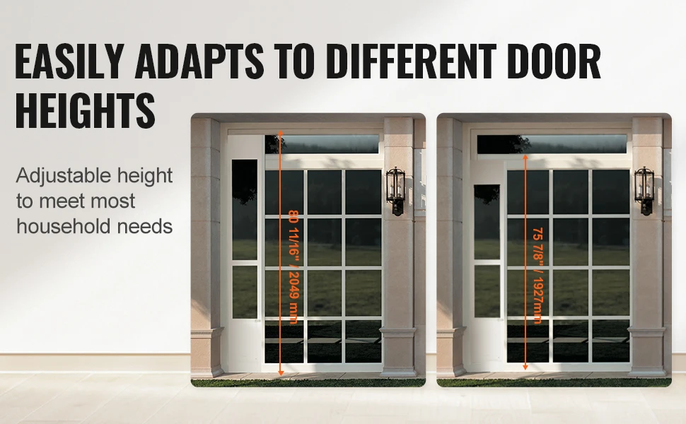 Succebuy Dog Door Sliding Glass Adjustable Height Doggy 12