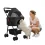 Foldable Pet Stroller 4 Wheel Dog and Cat with Removable