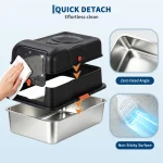 Dog Proof Litter Box Large Stainless Steel Cat with Lid XL 6 | PricZone