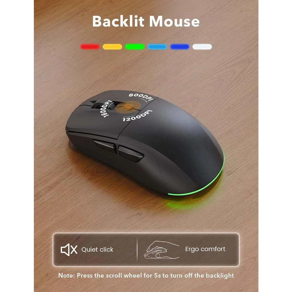 Rechargeable Backlit Keyboard and Mouse Combo with Wrist 6 | PricZone Rechargeable Backlit Keyboard and Mouse Combo with Wrist 6 | PricZone