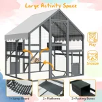 28 Square Foot Luxurious Wooden Cat House Large Outdoor 5 | PricZone
