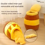 Honey Jar Cat Bed Warm Soft and Comfortable for Autumn 2 | PricZone Honey Jar Cat Bed Warm Soft and Comfortable for Autumn 2 | PricZone