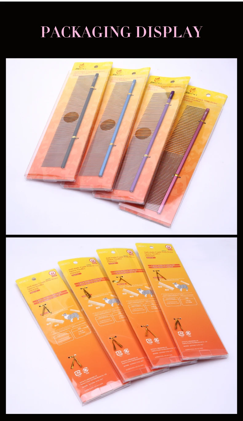 Fenice Metal Comb for Dogs Stainless Steel Pet Dog Cat Pin 37