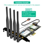M2 3G4G WiFi Card to PCIe x1 Adapter 3 | PricZone
