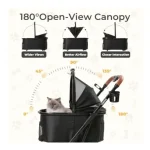 Shipping Cat Strollers for 2 Cats with Detachable Carrier 4 | PricZone