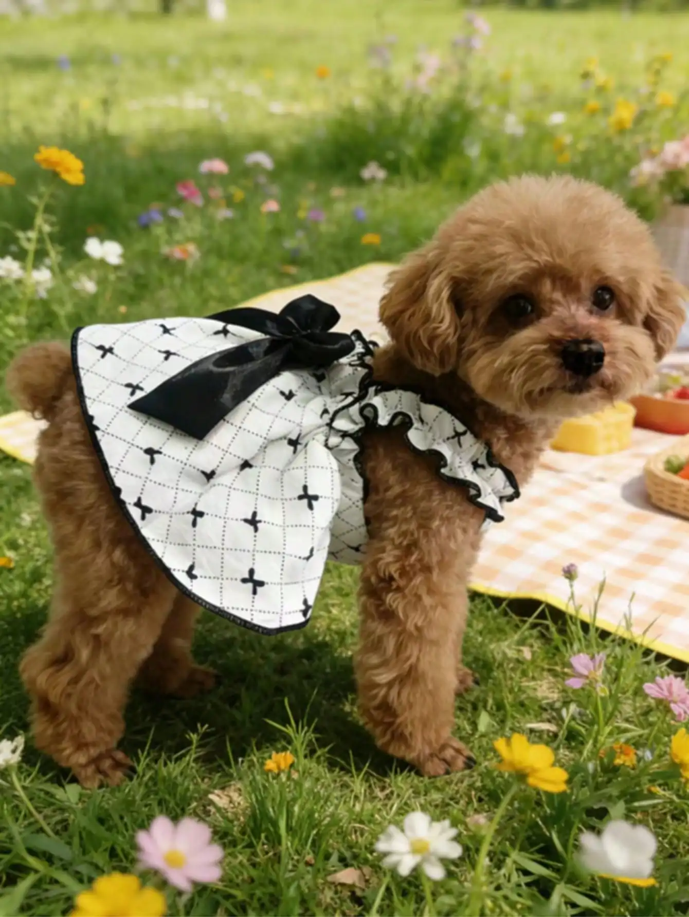 Romantic Ditsy Floral Sleeveless Dog Dress for Small Dogs 3 | PricZone Romantic Ditsy Floral Sleeveless Dog Dress for Small Dogs 3 | PricZone