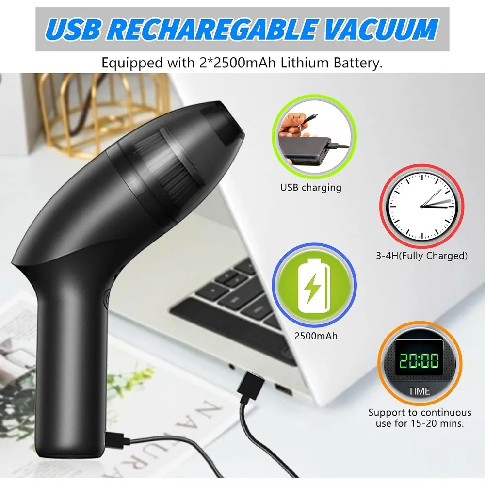 Mini Desk Vacuum Cordless USB Powered for Dust Crumbs 5 | PricZone Mini Desk Vacuum Cordless USB Powered for Dust Crumbs 5 | PricZone