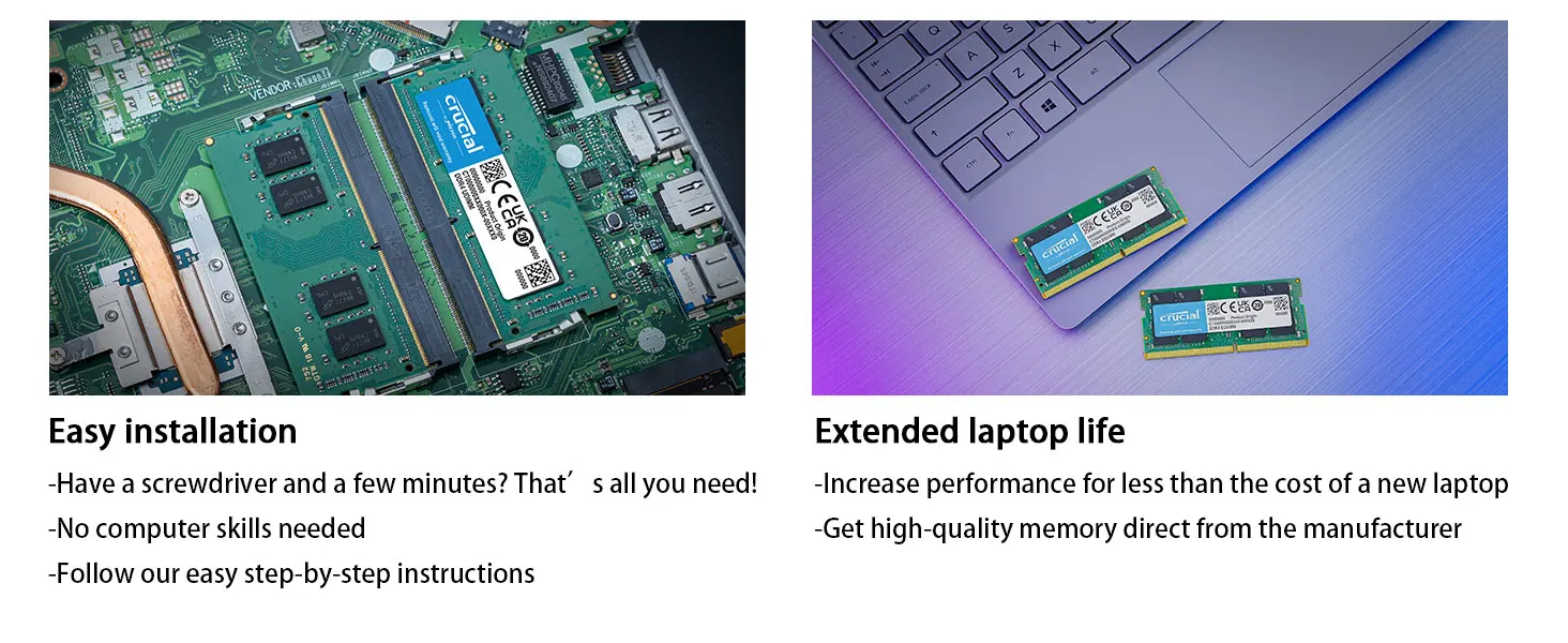 Crucial Ddr4 RAM for Laptops 4Gb 8Gb 16Gb 32Gb 13