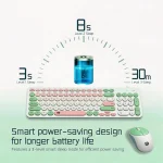 Wireless Keyboard and Mouse Combo with Cleaning Brush Full 4 | PricZone
