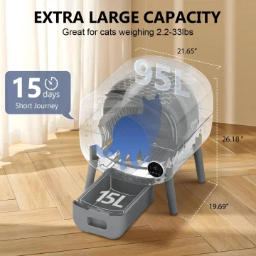 Fumoi Smart Self-Cleaning Cat Litter Box Large Capacity 2