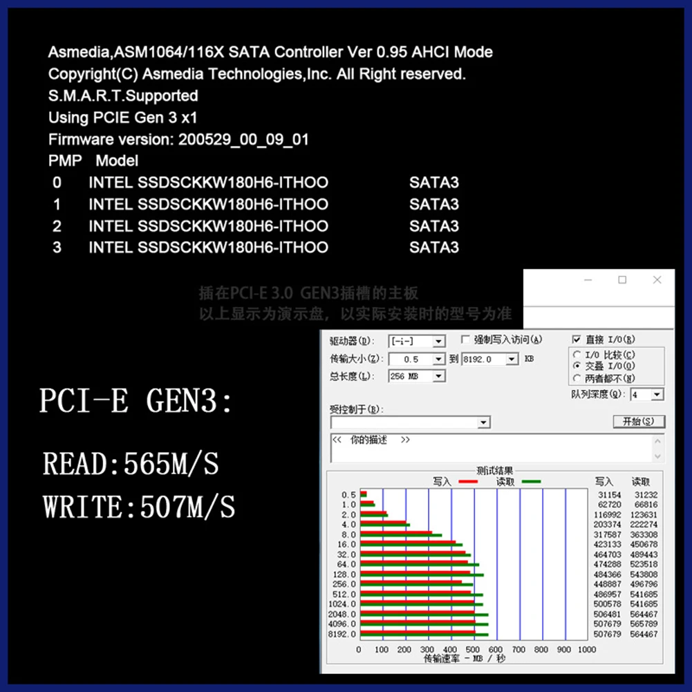 Ports SATA III PCIe Expansion Card 6Gbps 3.0 to 1X/4X 19