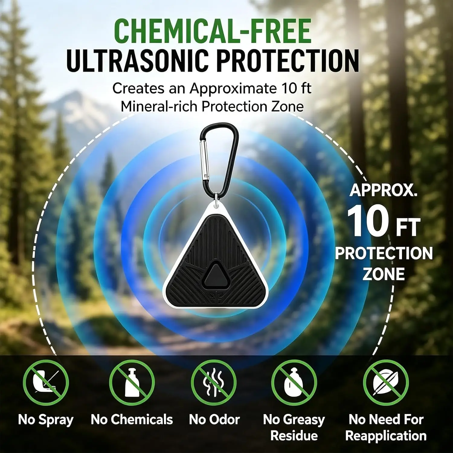 Pulse Tick Repellent Device USB-C Rechargeable Ultrasonic 12
