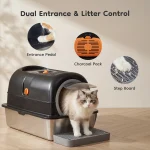 Jhk 24In Stainless Steel Cat Litter Box with Fully Enclosed 2 | PricZone