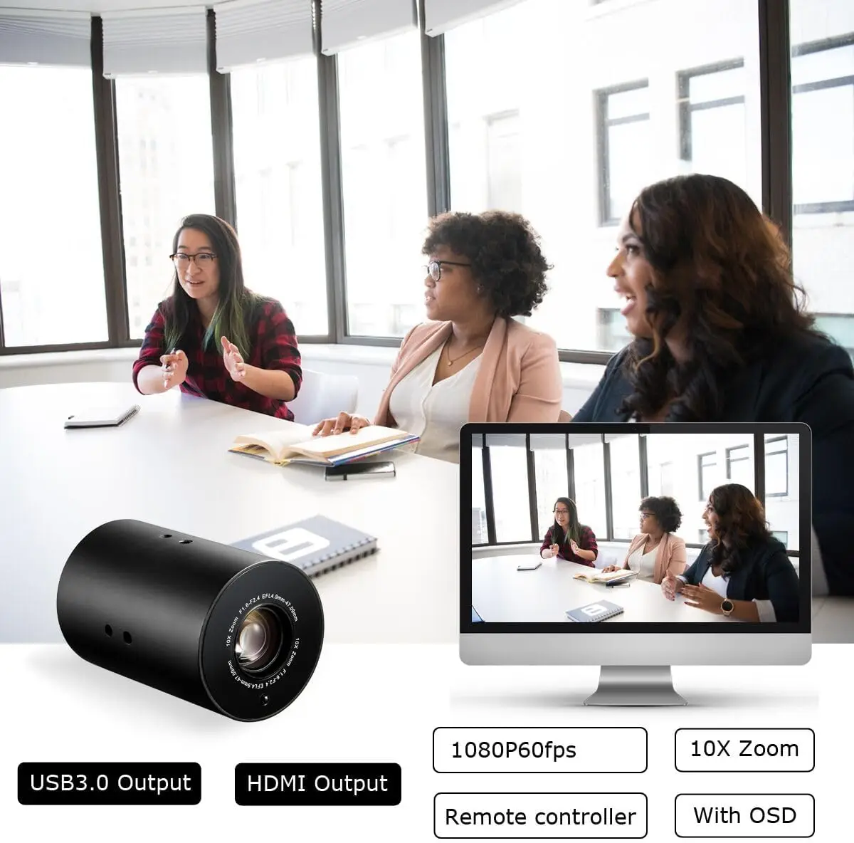 Professional Full HD 1080P Live Streaming Camera with 10X 5 | PricZone Professional Full HD 1080P Live Streaming Camera with 10X 5 | PricZone