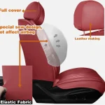 Honda PU Leather Car Seat Cushion Luxury Front Rear 4 | PricZone