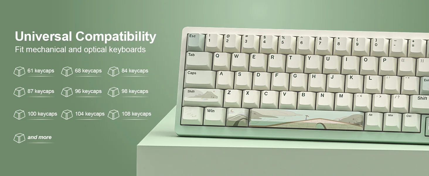 Yunzii Spring Tea 145 Custom Keycap Set with Key Puller 12
