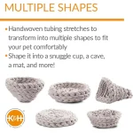 Knitted Cat Bed Round Lexible Pet Gray 17 X 4 Inches 2 | PricZone