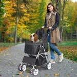 4Wheel Foldable Pet Dog Cat Jogger Stroller Travel Carrier 3 | PricZone 4 Wheel Foldable Pet Dog Cat Jogger Stroller Travel Carrier 3 | PricZone