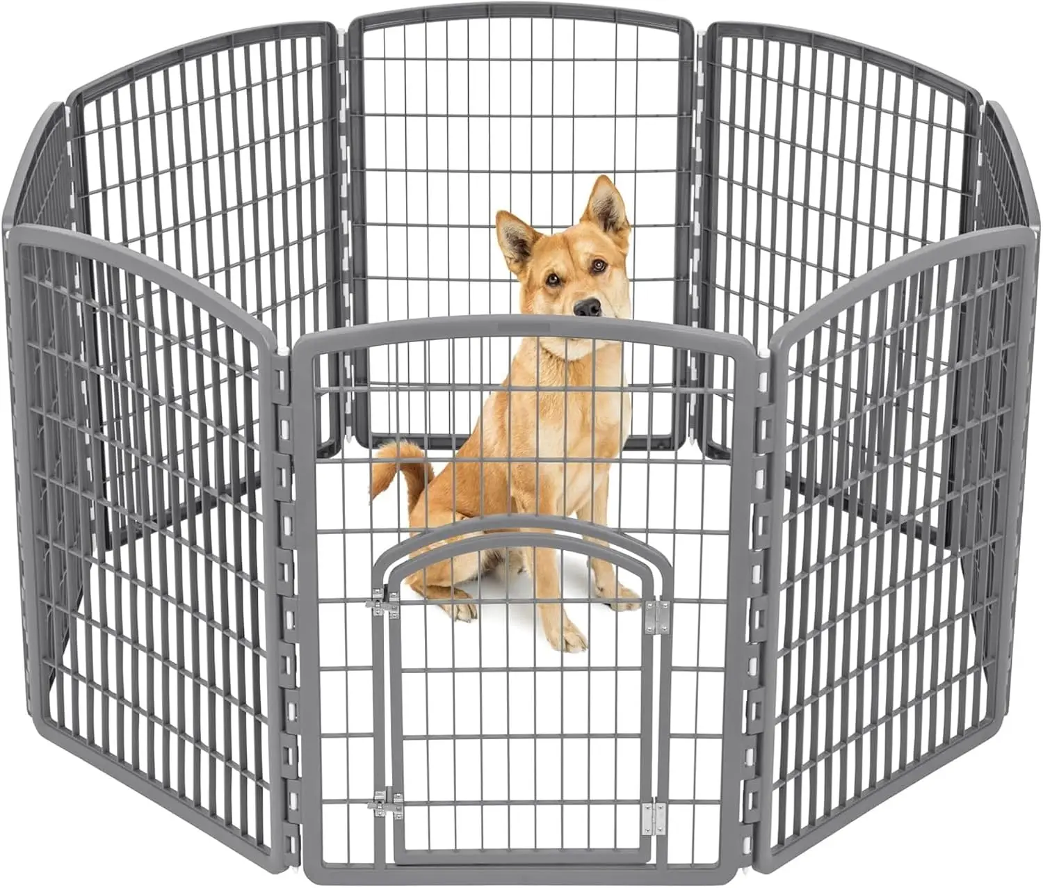 8Panel Dog Playpen Pet Enclosure Dark Gray Containment 1 | PricZone 8 Panel Dog Playpen Pet Enclosure Dark Gray Containment 1 | PricZone