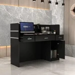 Salon Reception Desk with Drawers and Storage Shelves 3 | PricZone