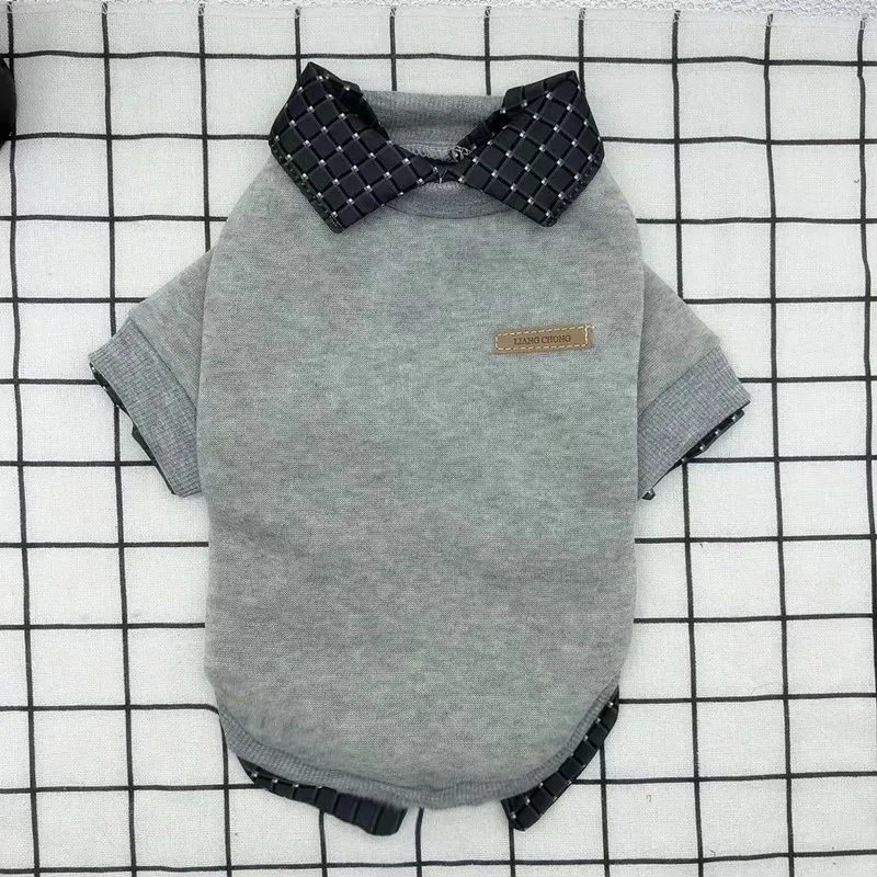 Warm Winter Dog Shirt with Patchwork Collar Hoodie 2 | PricZone Warm Winter Dog Shirt with Patchwork Collar Hoodie 2 | PricZone