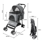 Pet Dog Stroller Foldable Travel Carrier Strolling Cart Cat 6 | PricZone