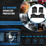 Nilight Tpe Floor Mats for Chevy Silverado GMC Sierra 1500 6 | PricZone