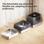 Extra Large Stainless Steel Litter Box with Lid High Sided 6 | PricZone