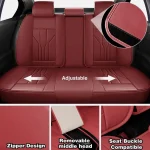 Honda PU Leather Car Seat Cushion Luxury Front Rear 3 | PricZone