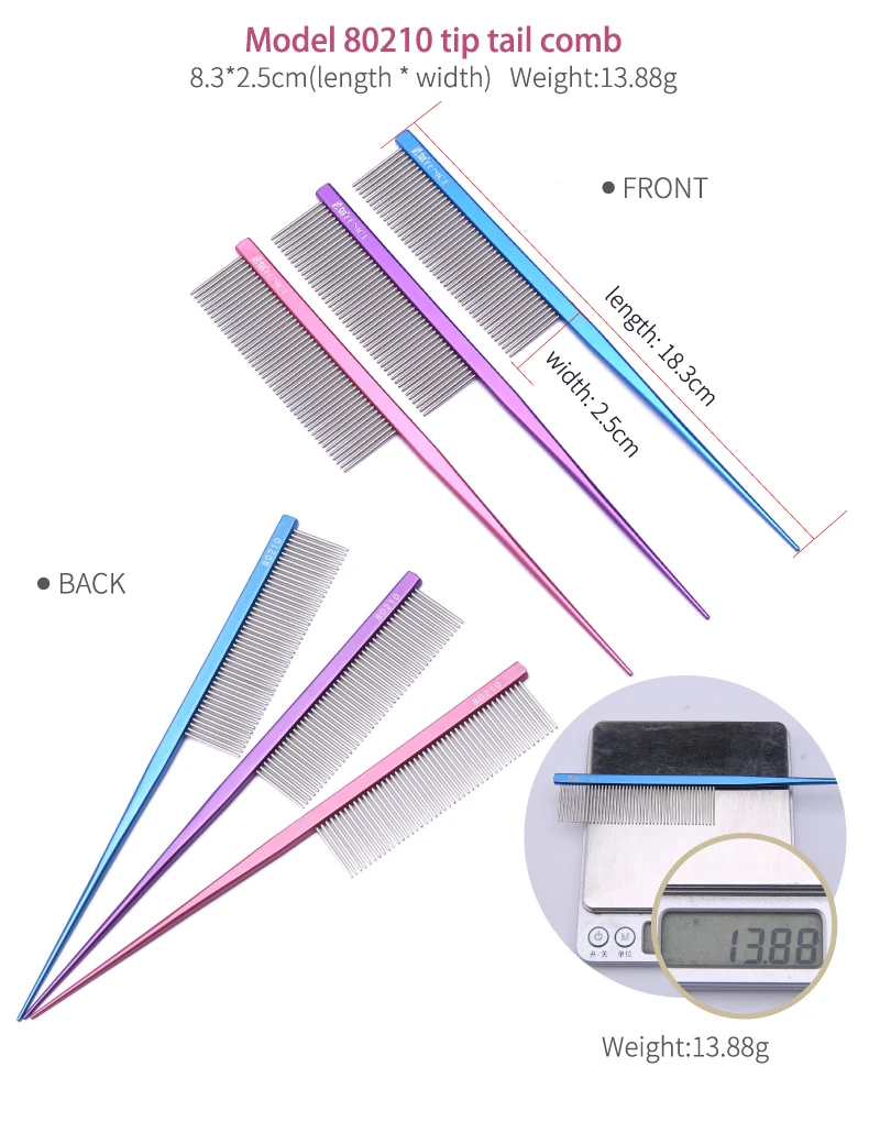 Fenice Metal Comb for Dogs Stainless Steel Pet Dog Cat Pin 33
