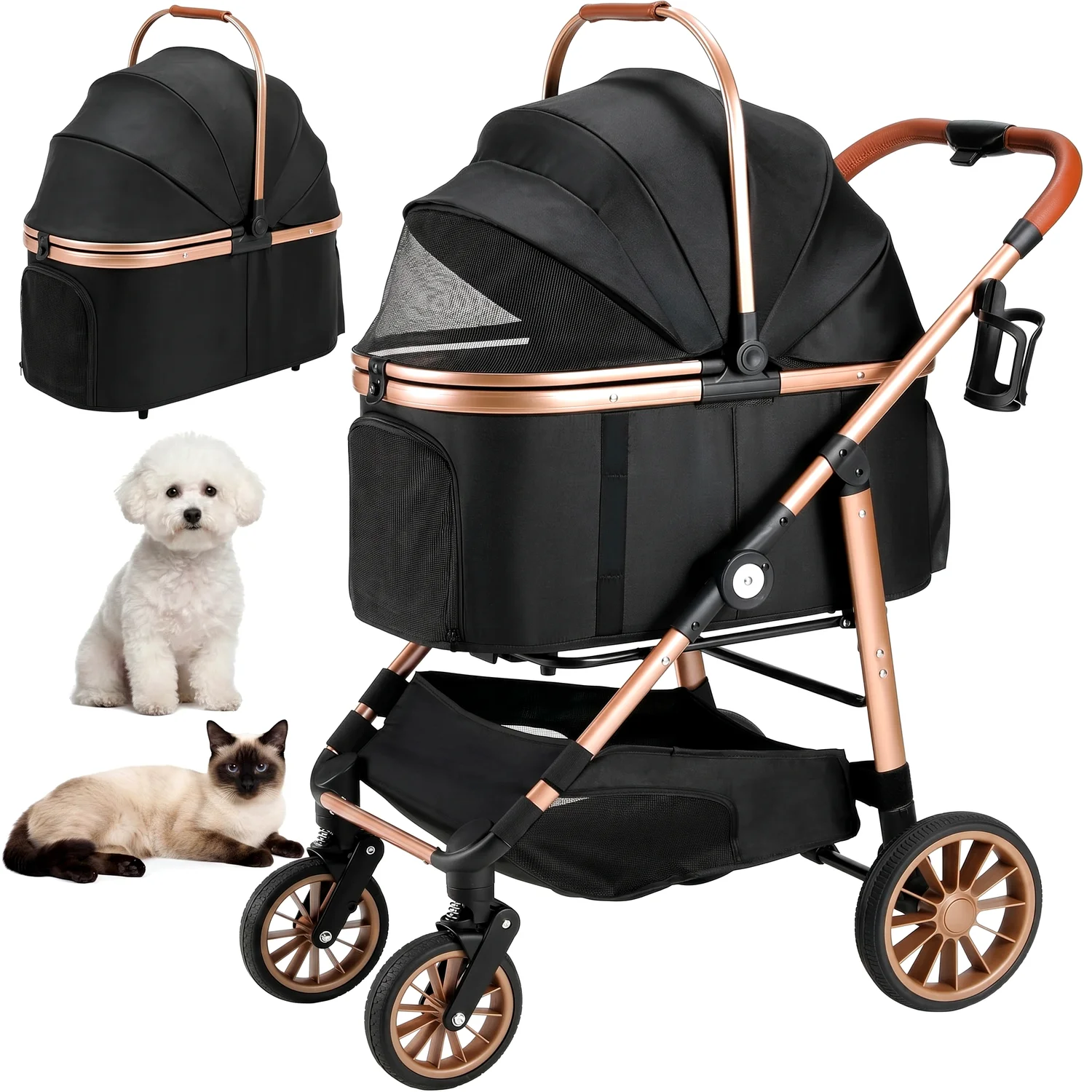 Foldable Pet Stroller for Medium DogCat Up To 55 Lbs 2 | PricZone Foldable Pet Stroller for Medium DogCat Up To 55 Lbs 2 | PricZone