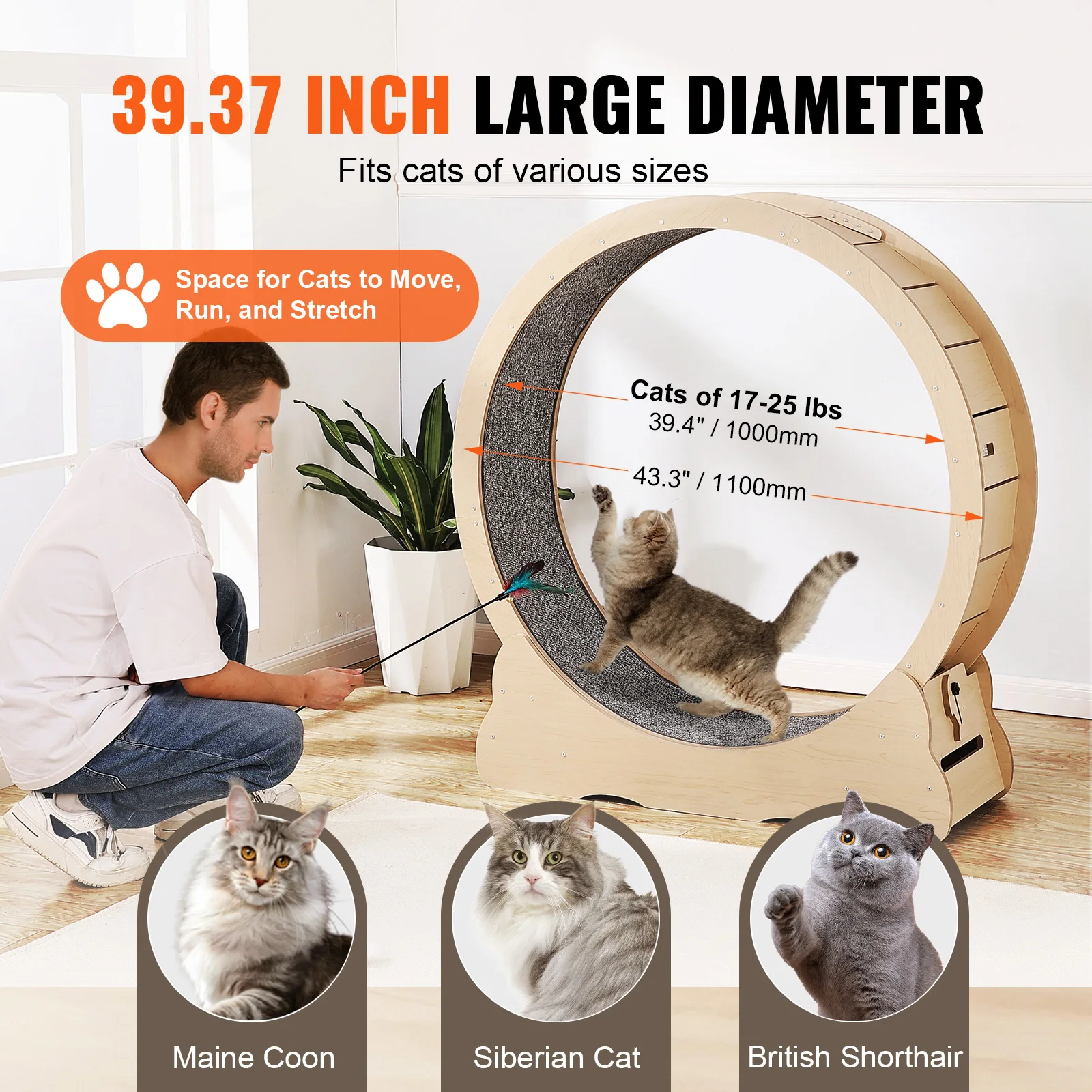 Wooden Cat Exercise Wheel Large Indoor Treadmill 4 | PricZone Wooden Cat Exercise Wheel Large Indoor Treadmill 4 | PricZone