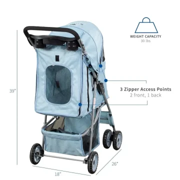 Wheel Pet Stroller Or Cat Dog and More Portable Carrier 2