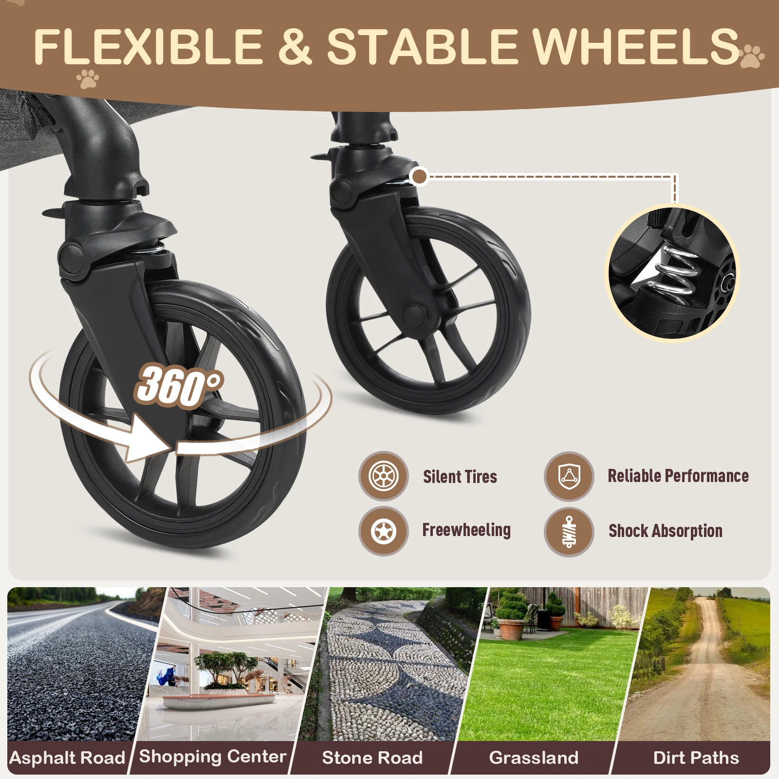 Lightweight Pet Stroller for Medium Dogs SmoothRide 4In1 4 | PricZone Lightweight Pet Stroller for Medium Dogs Smooth Ride 4 In 1 4 | PricZone