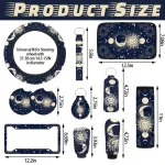 19Pcs Car Seat Covers Set with Moon Stars and Sun Designs 3 | PricZone